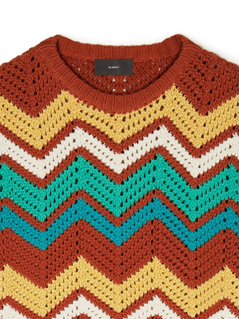 Affordable Kaleidoscopic Alanui Women chevron jumper knit 0331